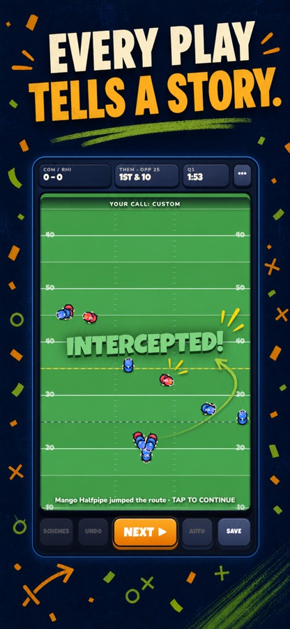 DRAWBALL generated App Store graphic showing a dramatic football result