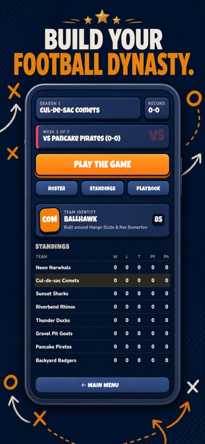 DRAWBALL generated App Store graphic showing the franchise fantasy